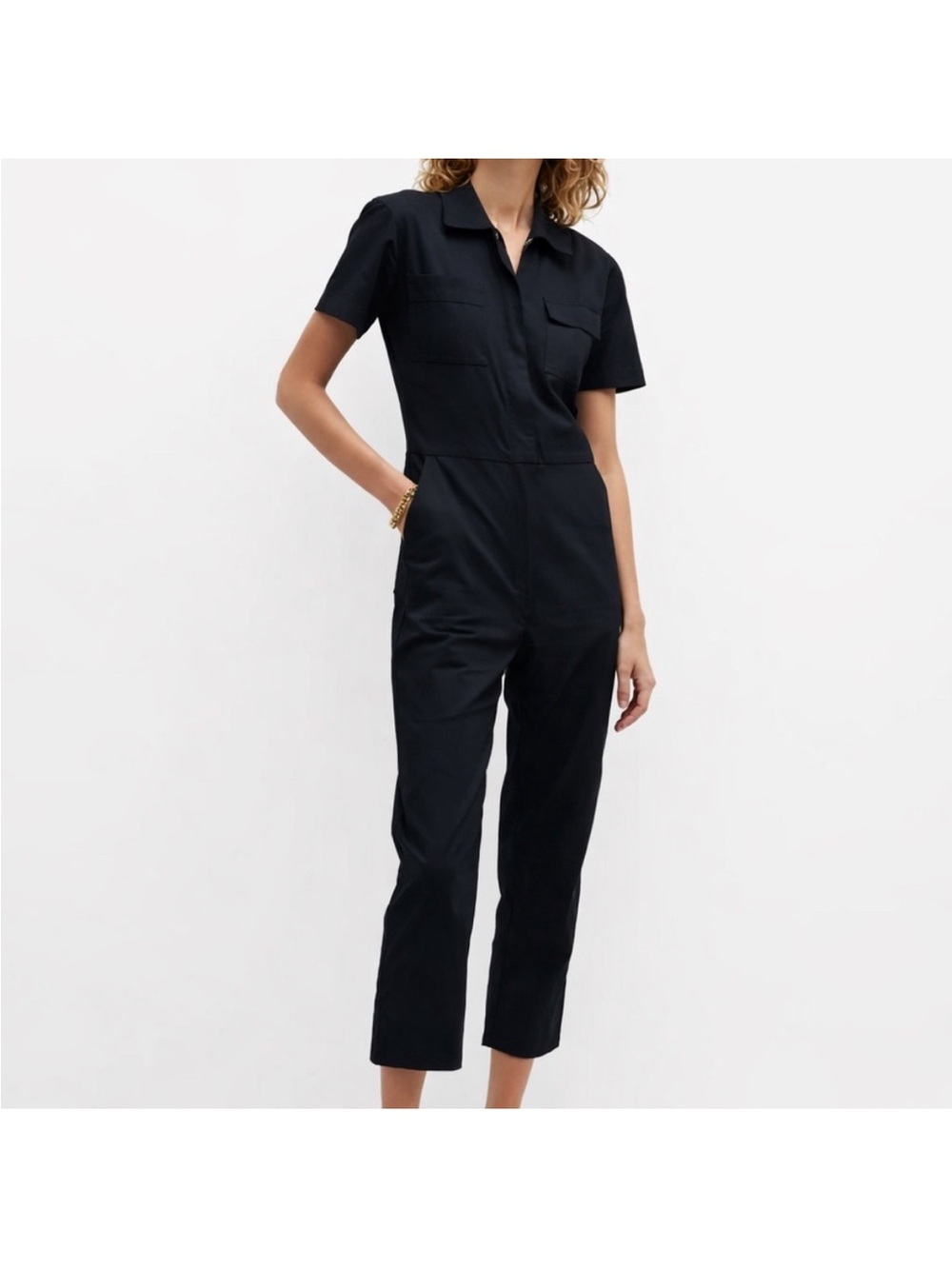 Rivet Utility S Worker 0191 Boiler ankle Black Short-Sleeve Jumpsuit, L